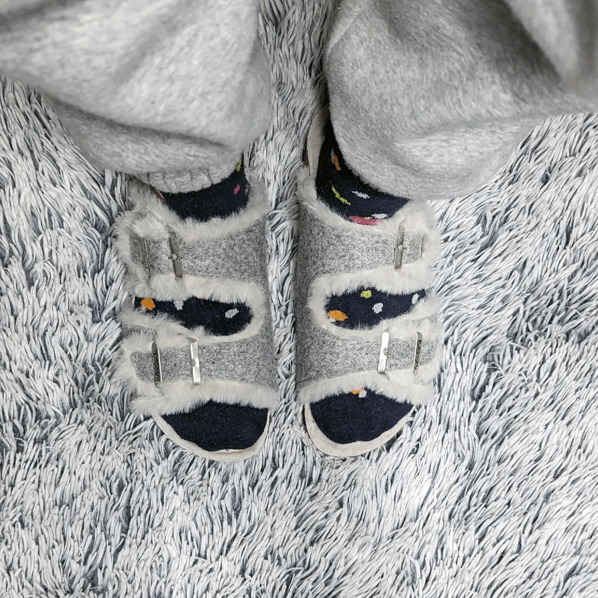 The Nuo Fluff Vegan Slippers | Grey