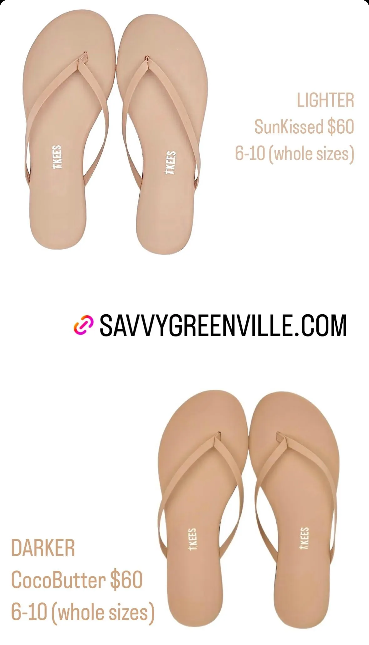 Thong Flip Flop in sunkissed by TKEES