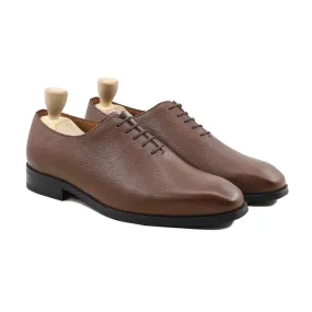 Tromso - Men's Brown Pebble Grain Wholecut Shoe