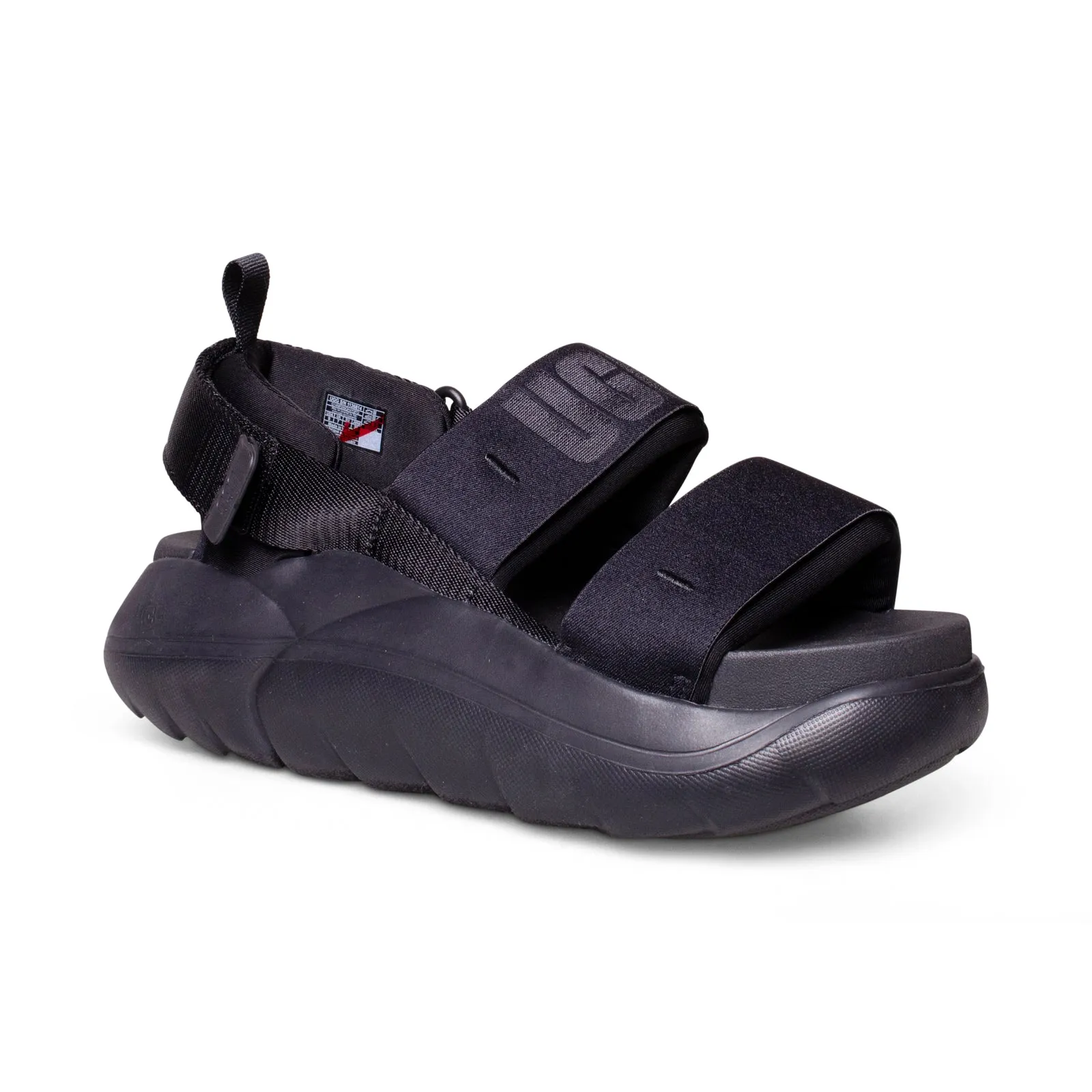 UGG La Cloud Sport Black Sandals - Women's