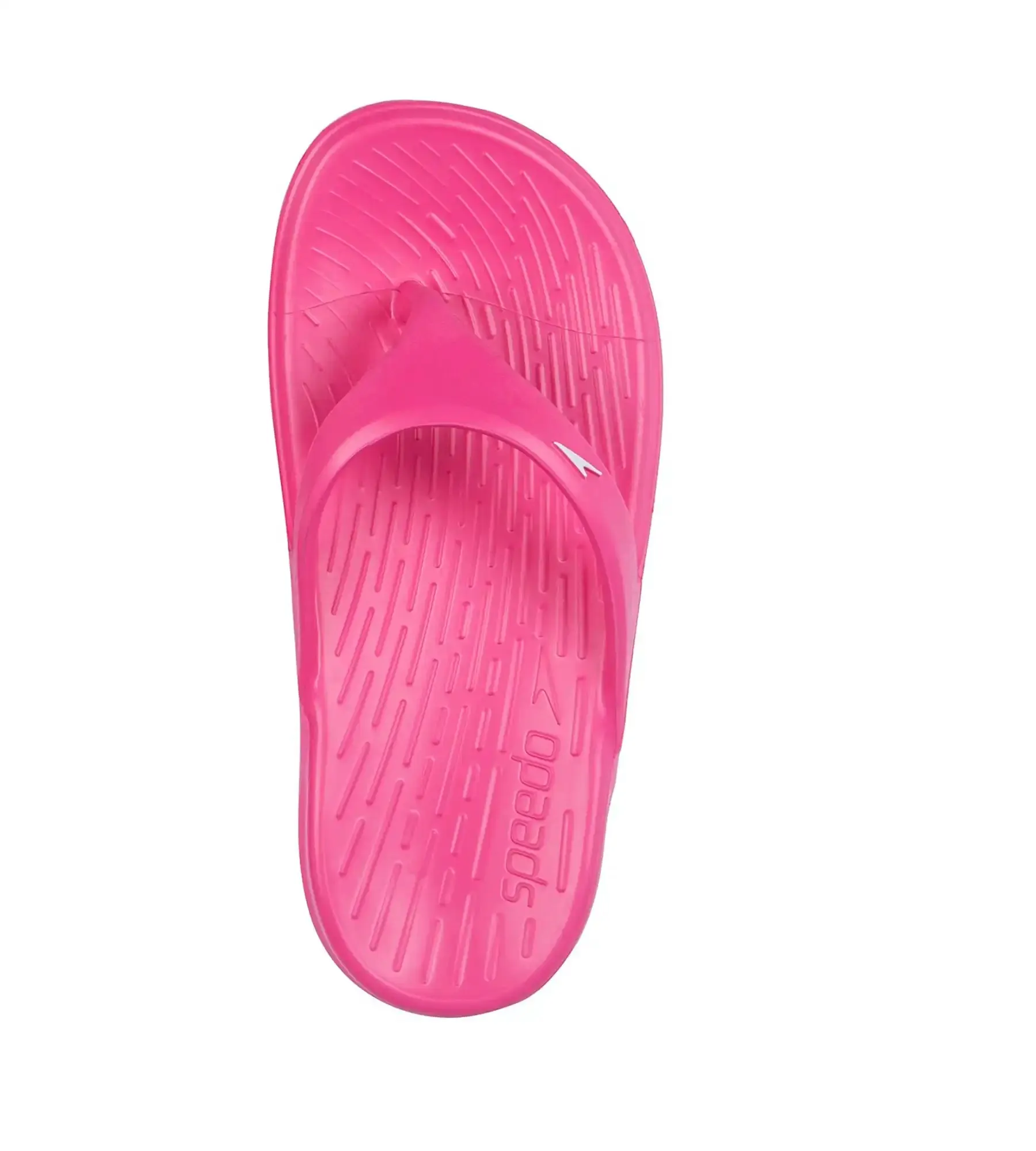 Unisex Junior's Single Colour Flip Flops - Electric Pink  & White