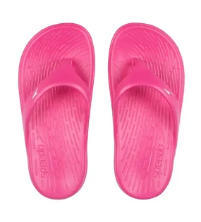 Unisex Junior's Single Colour Flip Flops - Electric Pink  & White