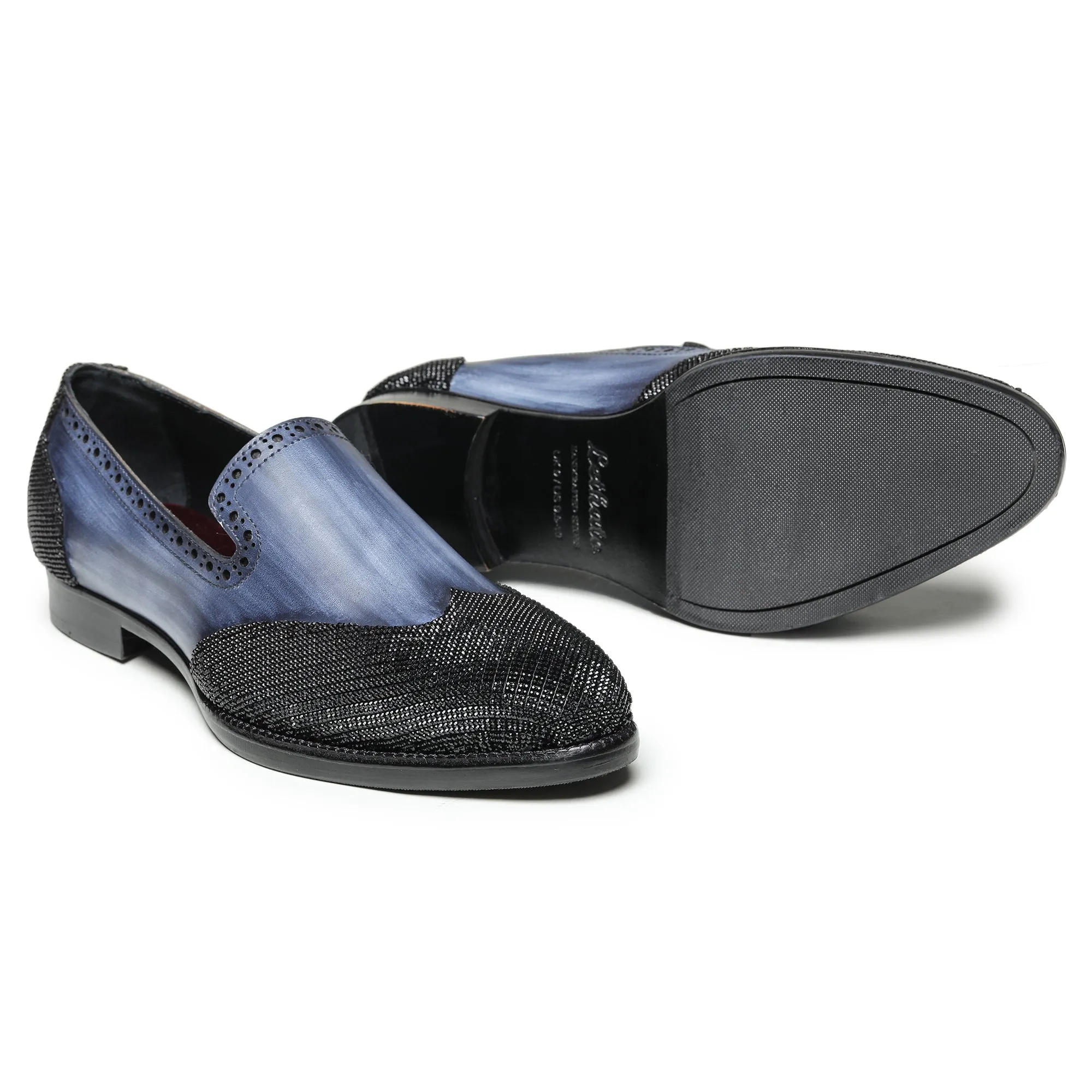 Wingtip Venetian Loafers - Blue