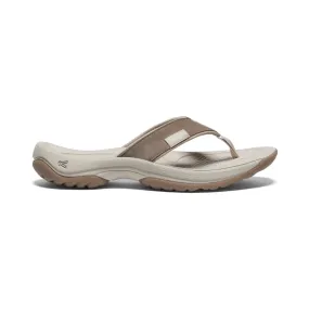 Women's Kona Leather Flip-Flop  |  Brindle/Silver Birch