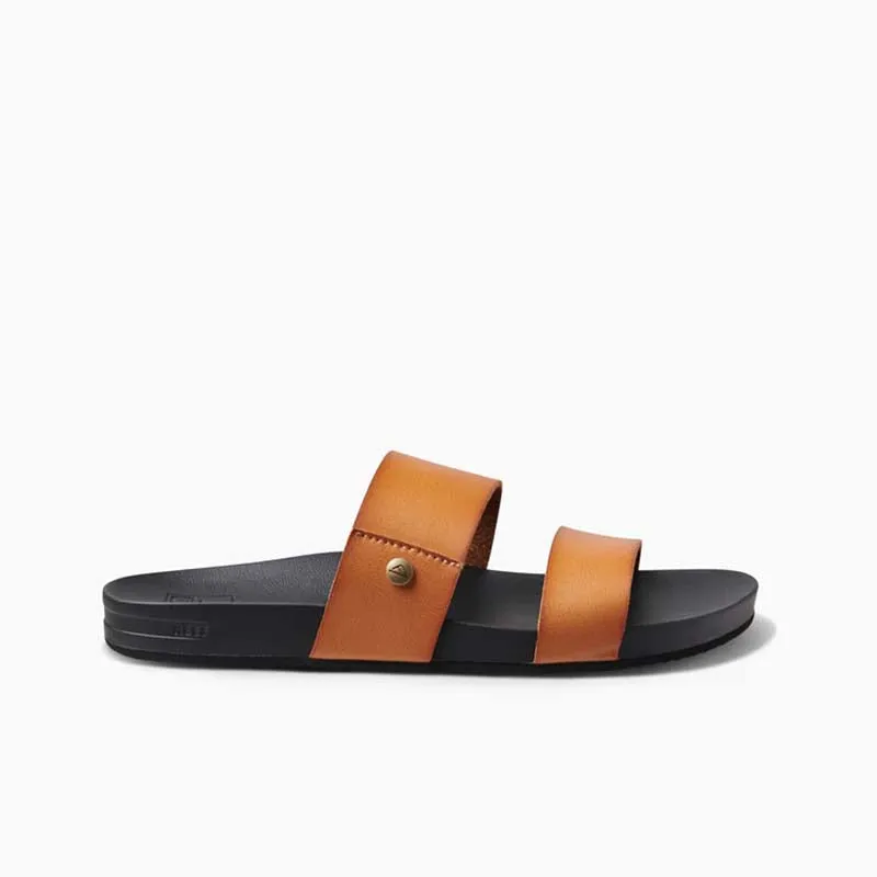 Women's Reef Cushion Vista Sandals in Cognac and Black