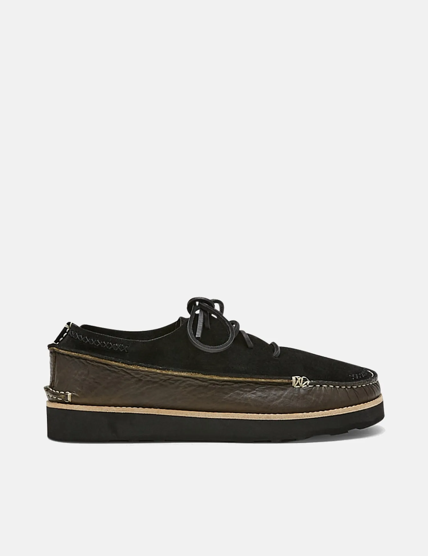 Yogi x Universal Works Finn Suede/Tumbled Leather - Black/Khaki