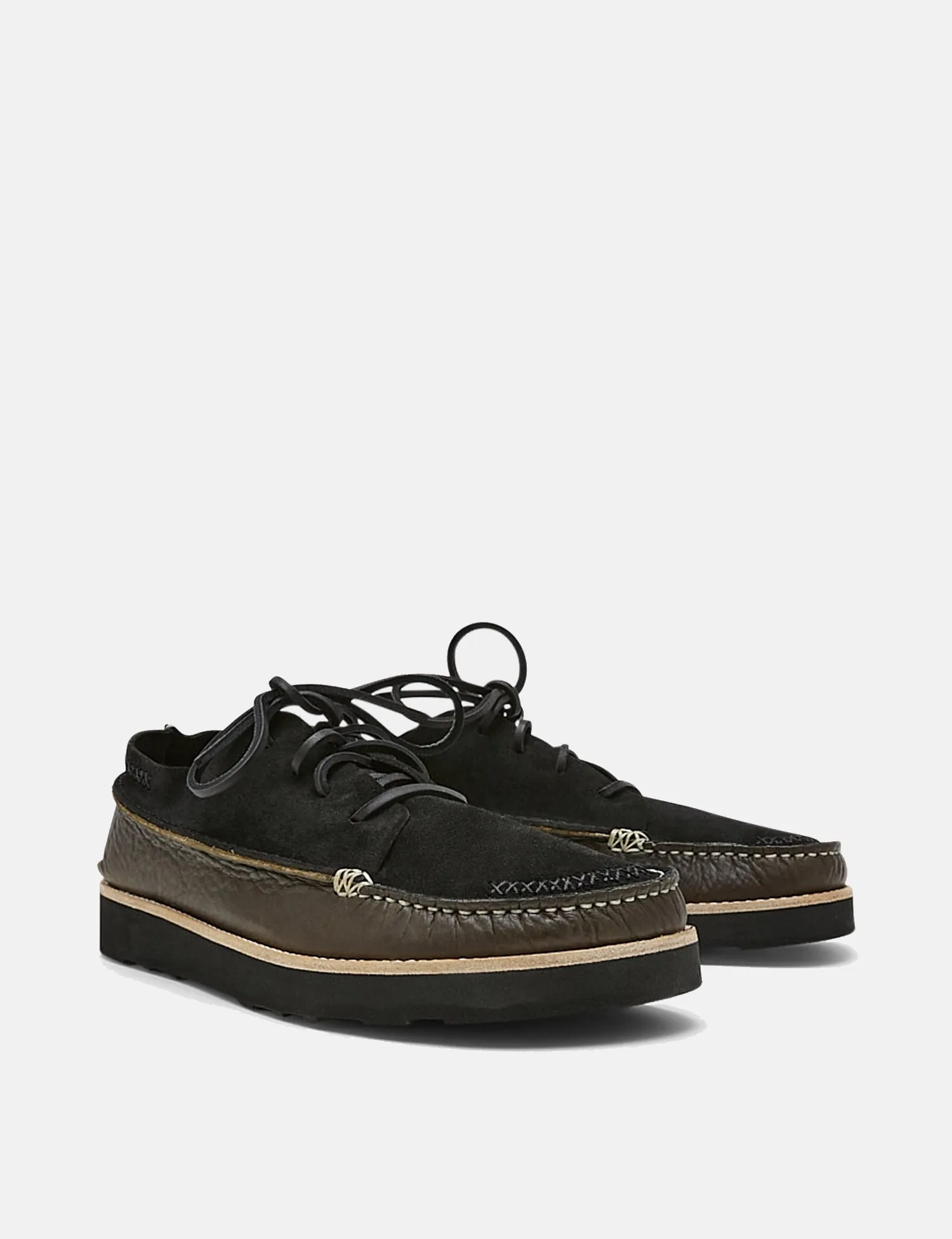 Yogi x Universal Works Finn Suede/Tumbled Leather - Black/Khaki