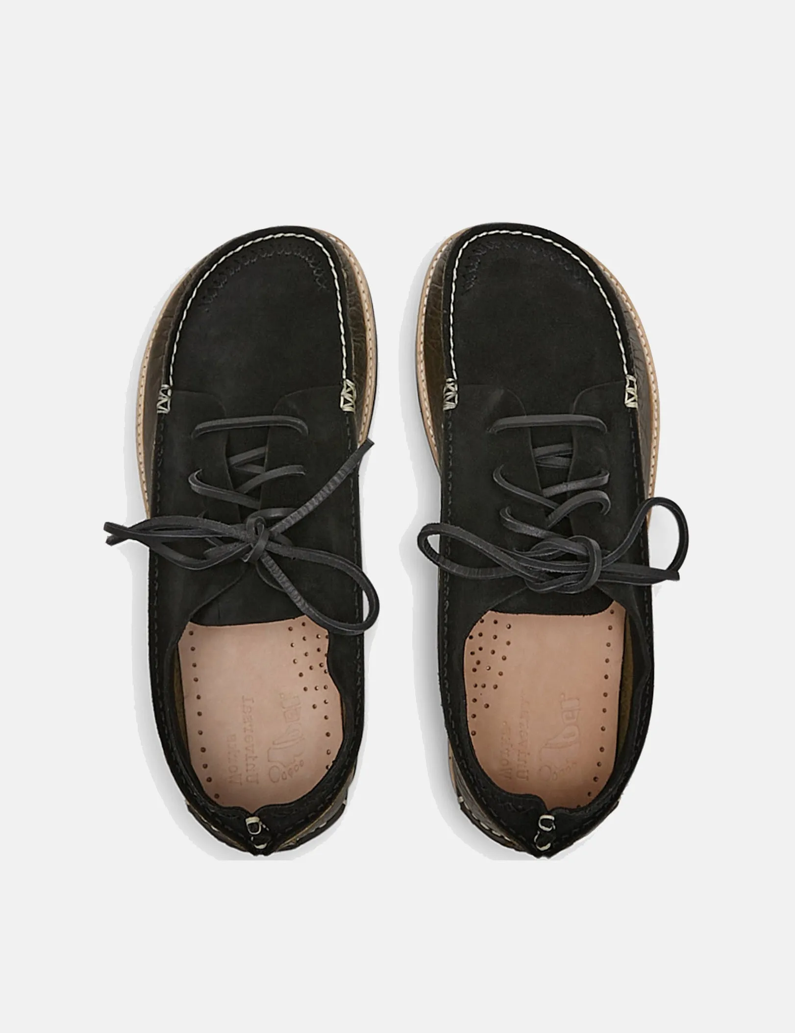 Yogi x Universal Works Finn Suede/Tumbled Leather - Black/Khaki